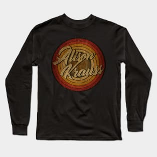 arjunthemaniac,circle vintage retro faded Alison Krauss Long Sleeve T-Shirt